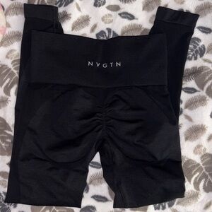 NVGTN Black Ruched Leggings